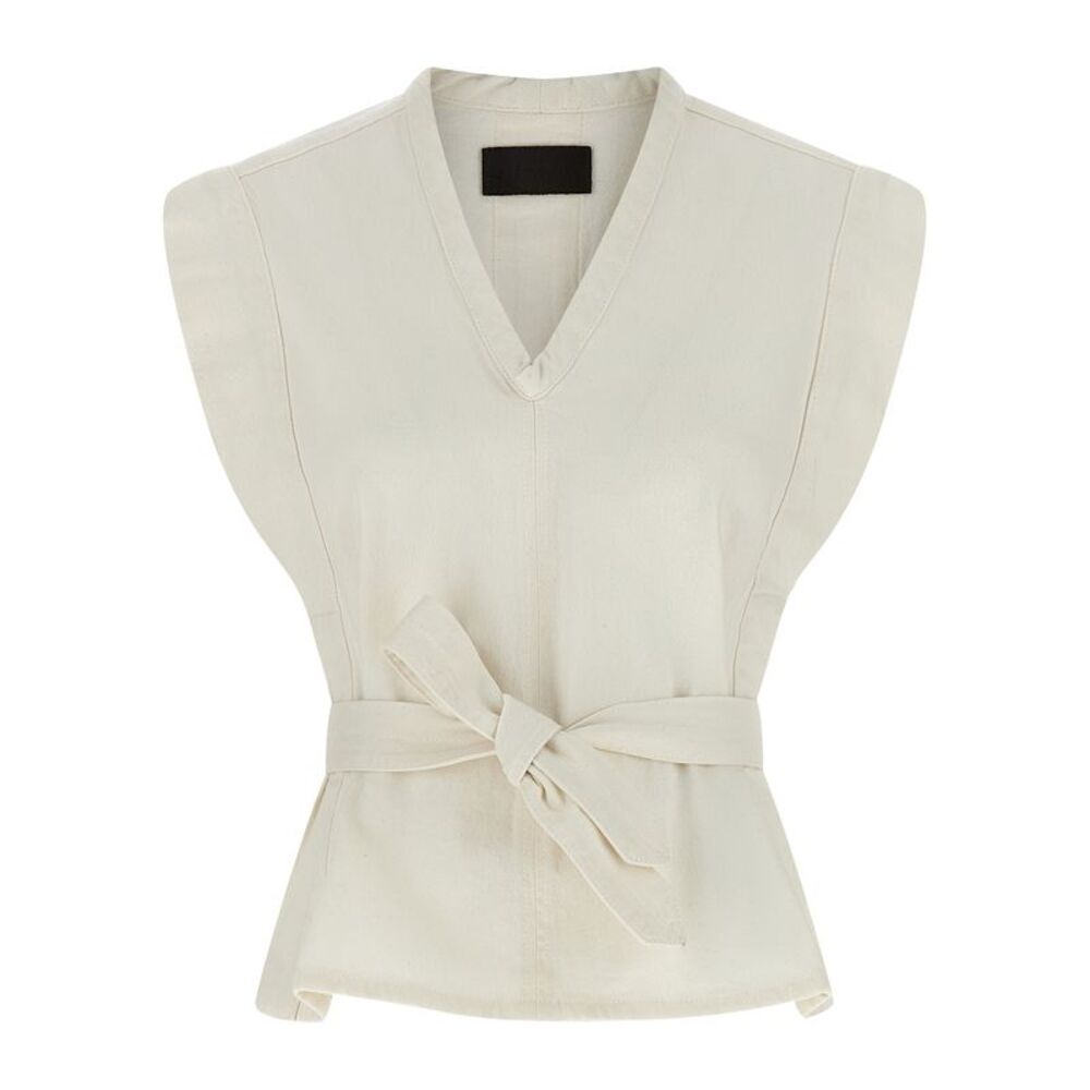 Lemaire White Cotton Sleeveless Women's Jacket